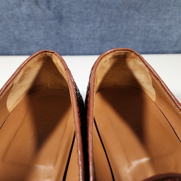 Taft Men Monaco Brown Loafer Size 44 Dress Shoes - Picture 9 of 11